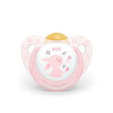 Rabbit Themed Baby Girl Rubber Pacifier Pink (6-18 Months) - 060.734035