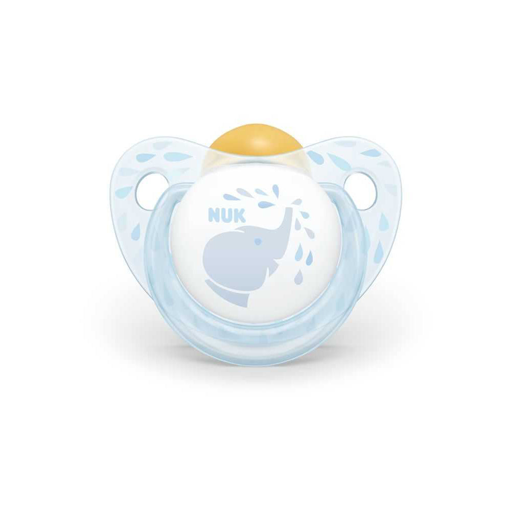 Elephant Themed Baby Boy Rubber Pacifier Blue (6-18 Months) - 060.734036