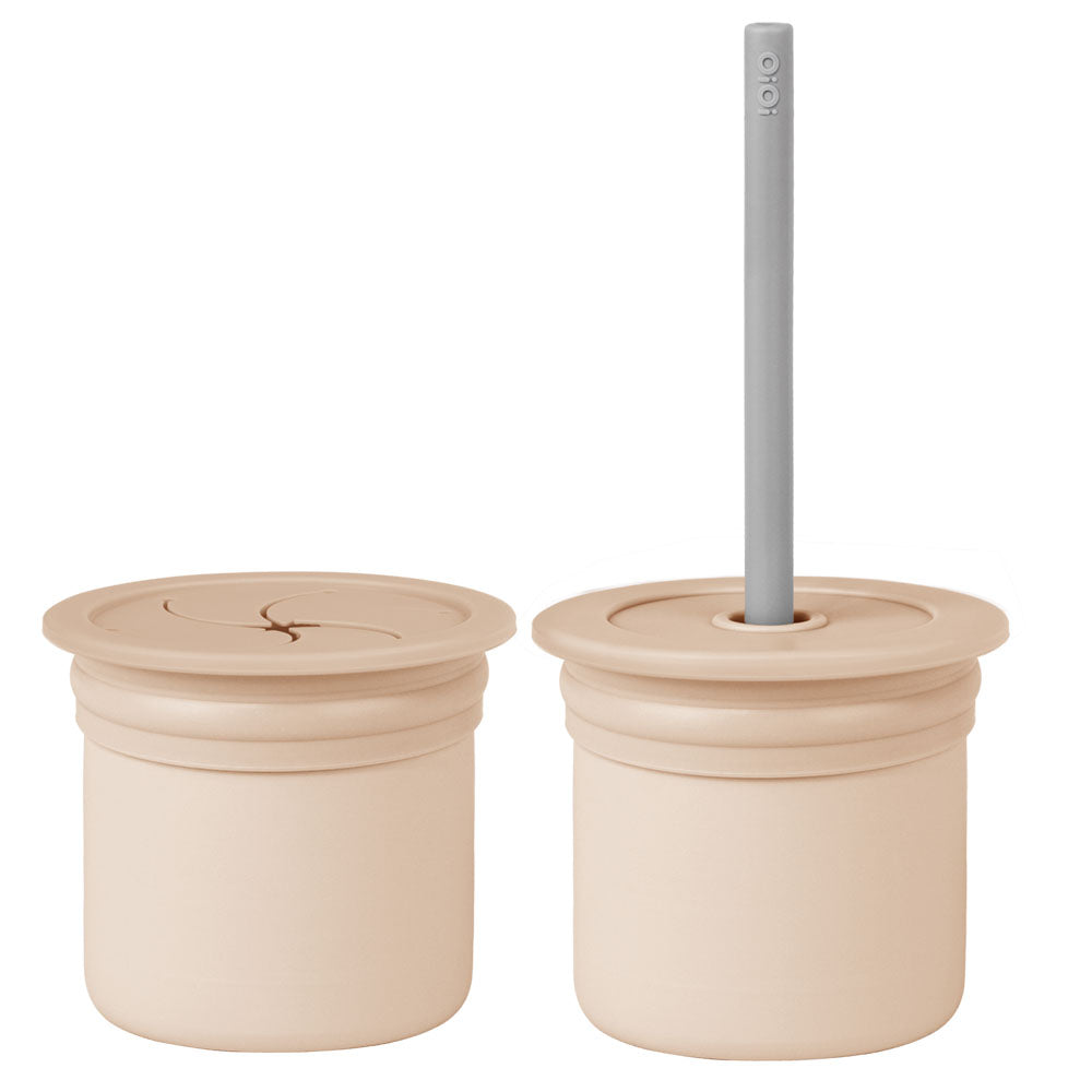 Straw Baby Cup Set Beige (6 Months+) - 063.1100104