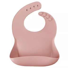 Adjustable Neck Silicone Basics Baby Bib Pink (6 Months+) - 063.1300002