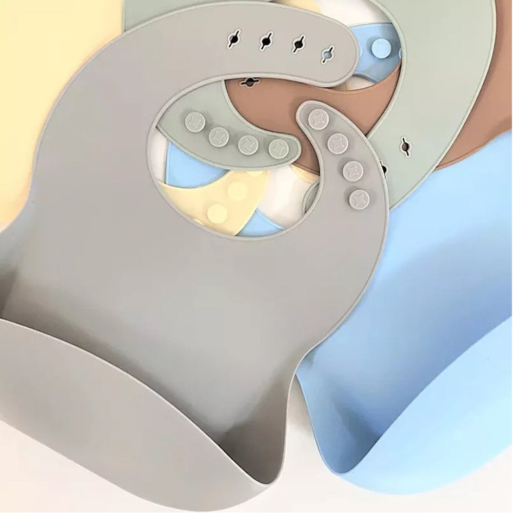 Adjustable Neck Silicone Basics Baby Bib Beige (6 Months+) - 063.1300007