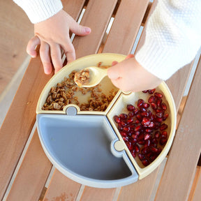 Vacuum Base Puzzle Baby Feeding Plate Dried Rose (6 Months+) - 063.1390005