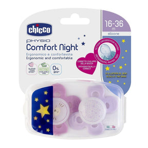 Cat Themed Dual Comfort Night Baby Girl Silicone Pacifier Purple (16-36 Months) - 075.7493541