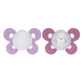 Cat Themed Dual Comfort Night Baby Girl Silicone Pacifier Purple (16-36 Months) - 075.7493541