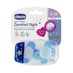 Star Themed Dual Comfort Night Baby Boy Silicone Pacifier Blue (16-36 Months) - 075.7493542