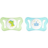 Crown Themed Dual Physio Newborn Baby Boy Micro Silicone Pacifier Green (0-2 Months) - 075.751212