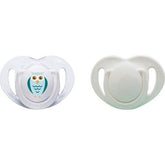 Owl Themed Dual Baby Silicone Pacifier White (12 Months+) - 092.3084