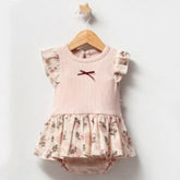 3-Pack Vintage Rose Baby Girl Bodysuit Powder (0-1)(1-3)(3-6) Months - 132.5161