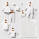 Ruffled Themed Hospital Outfit 10-Piece Set Newborn Baby Girl Ecru (0-6 Months) - 134.427469