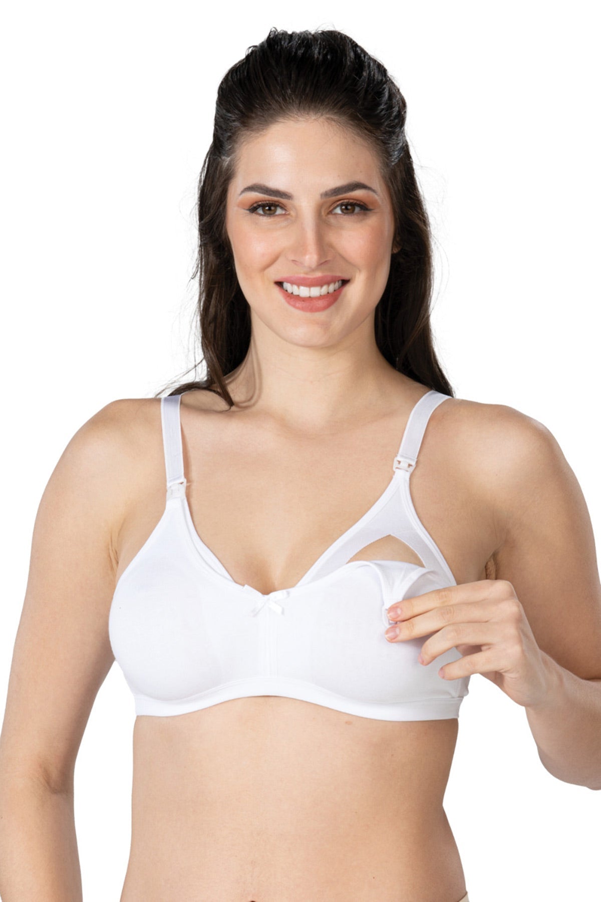 Modal Cotton Nursing Bra White - 1421