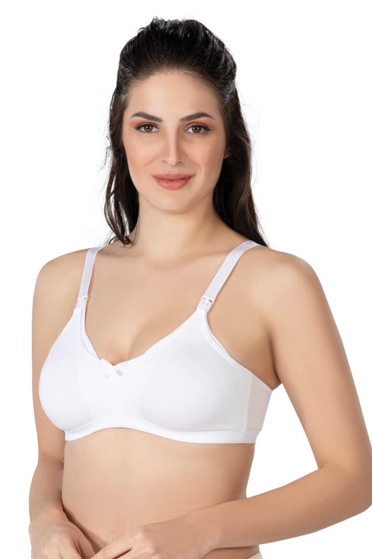 Modal Cotton Nursing Bra White - 1421