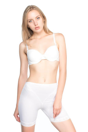 Lace Trim Pop-Up Boxer Postpartum Corset White - 2002