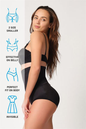 High-Waisted Pop-Up Brief Postpartum Corset Black - 2005