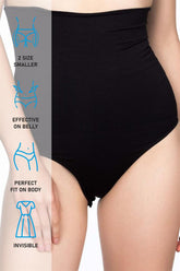 Seamless Double High-Waisted Snap-Crotch Postpartum Brief Corset Black - 2019