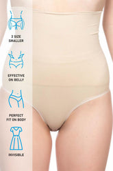 Seamless Double High-Waisted Snap-Crotch Postpartum Brief Corset Skin - 2019