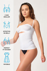 Hook-And-Eye Tank Top Postpartum Corset White - 2030