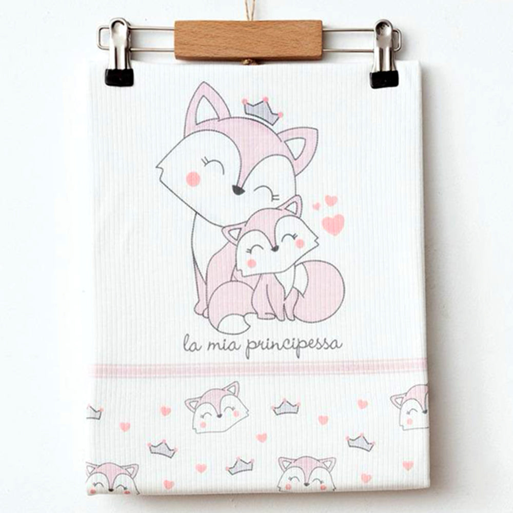 Fox Themed Baby Blanket White - 239.1010