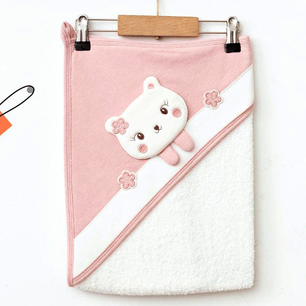 Cute Bear Themed Baby Towel Dried Rose - 239.1421