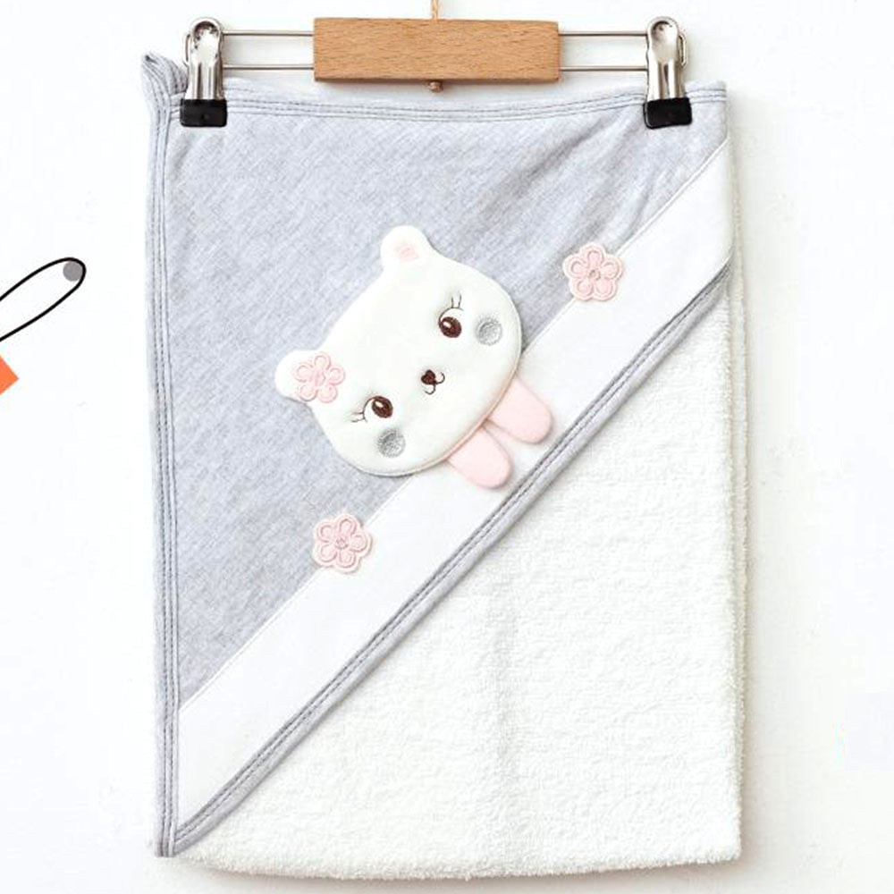 Cute Bear Themed Baby Towel Grey - 239.1421