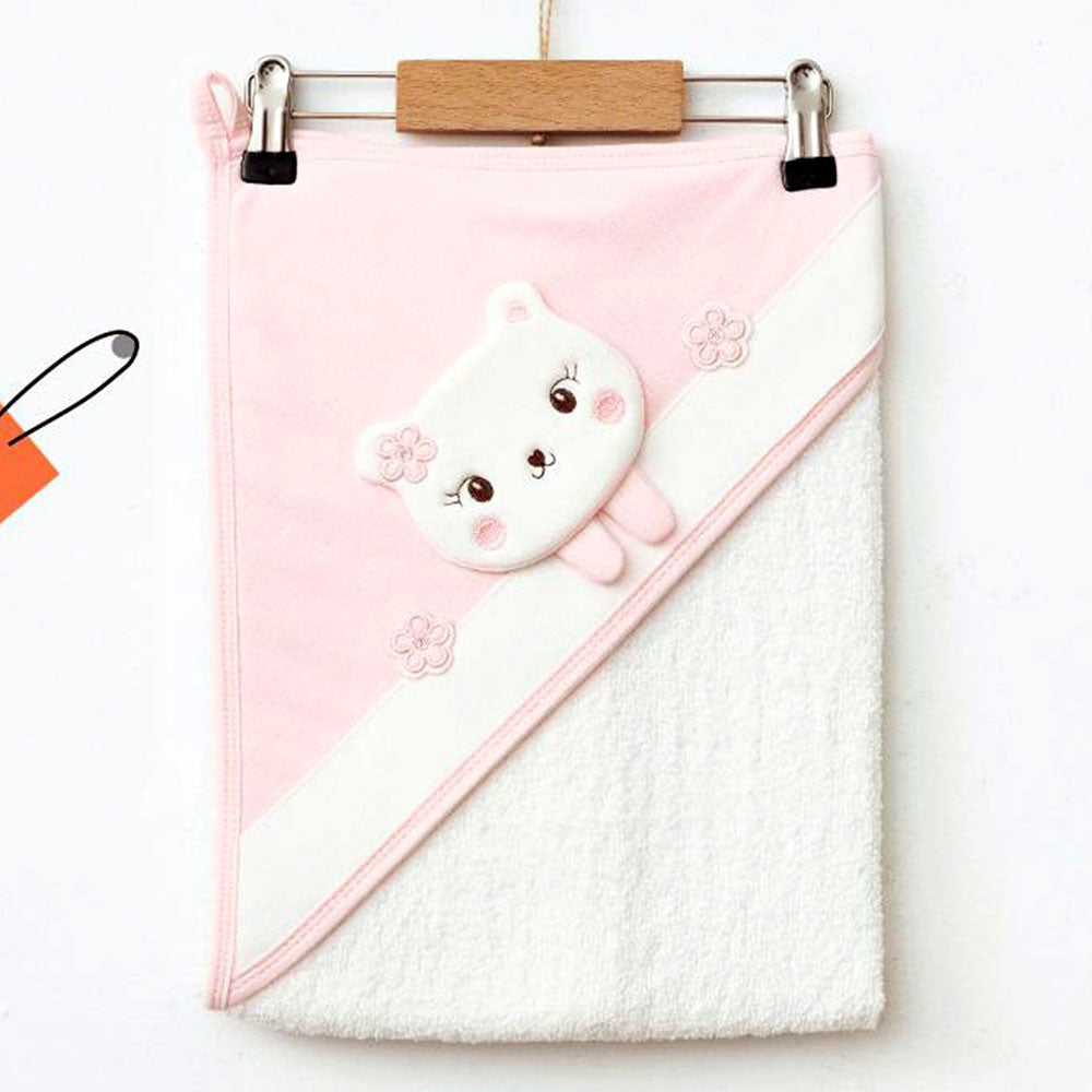 Cute Bear Themed Baby Towel Pink - 239.1421