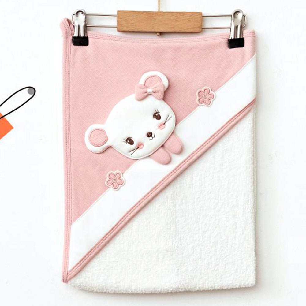 Mouse Themed Baby Towel Dried Rose - 239.1422