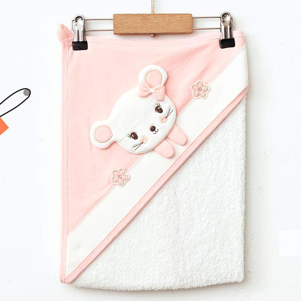 Mouse Themed Baby Towel Salmon - 239.1422