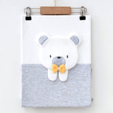 Bear Themed Baby Blanket Grey - 239.3003