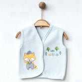 3-Pack Fox Quilted Baby Boy Vests Blue (0-3)(3-6)(6-9) Months - 239.44111