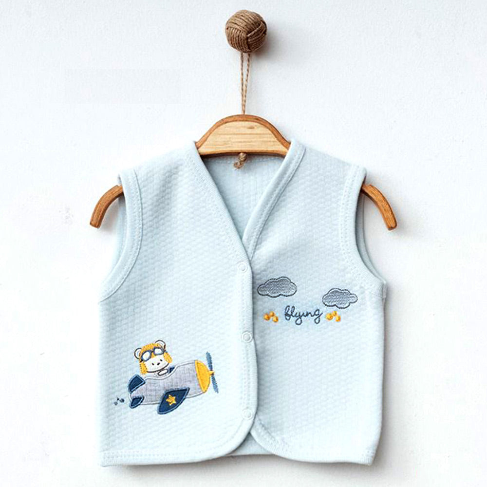 3-Pack Plane Quilted Baby Boy Vests Blue (0-3)(3-6)(6-9) Months - 239.44112