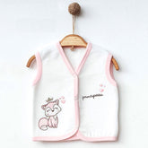 3-Pack Cat Quilted Baby Girl Vests Ecru (0-3)(3-6)(6-9) Months - 239.44117