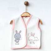 3-Pack Rabbit Quilted Baby Girl Vests Ecru (0-3)(3-6)(6-9) Months - 239.44118