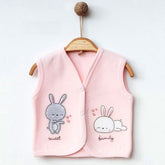 3-Pack Rabbit Quilted Baby Girl Vests Pink (0-3)(3-6)(6-9) Months - 239.44118