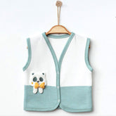 3-Pack Panda Quilted Baby Boy Vests Green (0-3)(3-6)(6-9) Months - 239.44120
