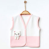 3-Pack Cat Quilted Baby Girl Vests Ecru (0-3)(3-6)(6-9) Months - 239.44124
