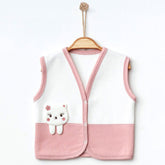 3-Pack Cat Quilted Baby Girl Vests Dried Rose (0-3)(3-6)(6-9) Months - 239.44124