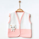 3-Pack Cat Quilted Baby Girl Vests Salmon (0-3)(3-6)(6-9) Months - 239.44124