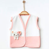 3-Pack Mini Mouse Quilted Baby Girl Vests Salmon (0-3)(3-6)(6-9) Months - 239.44125