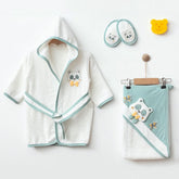 Panda Themed Baby Bathrobe Set Green (0-24 Months) - 239.5577