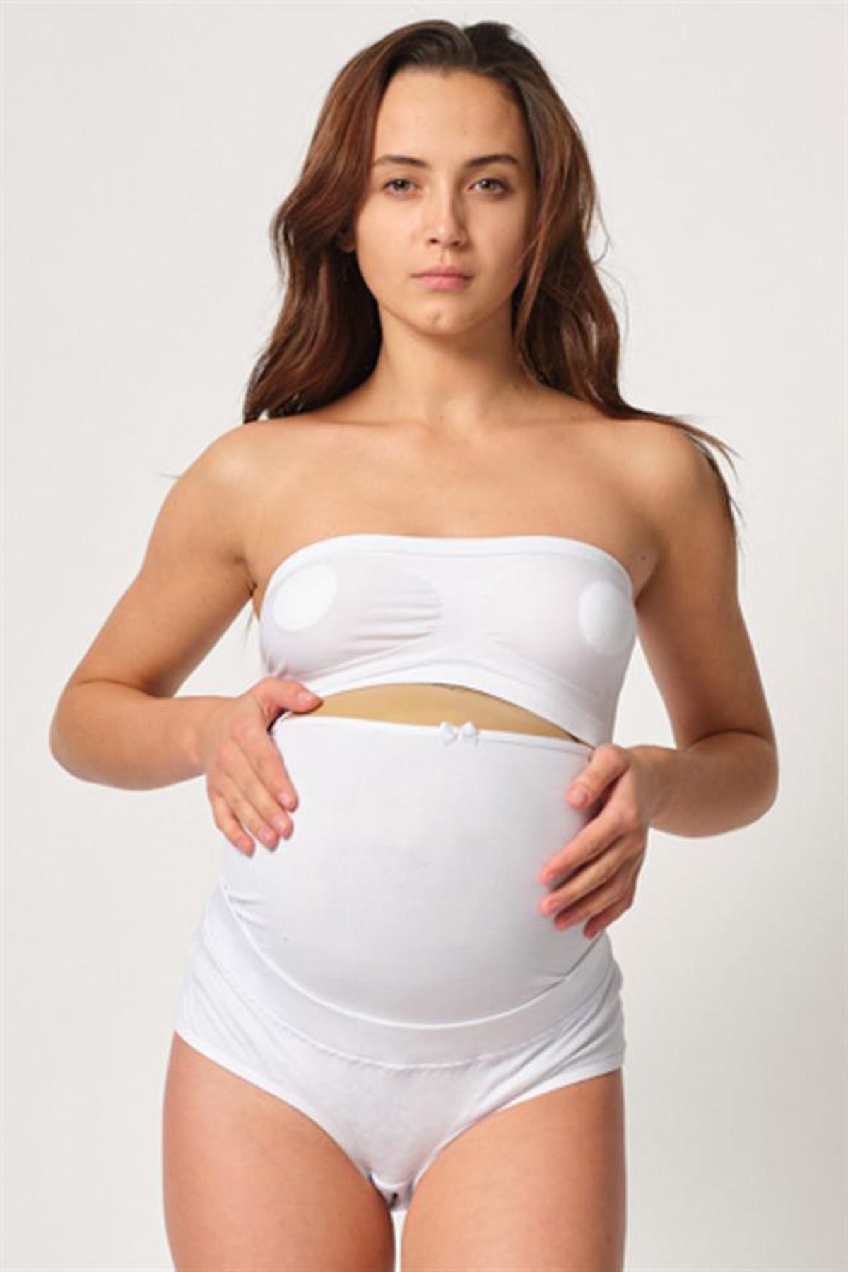 Cotton Maternity Belly Support Panties White - 2825