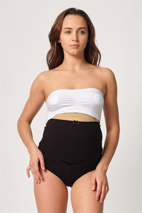 Cotton Maternity Belly Support Panties Black - 2825