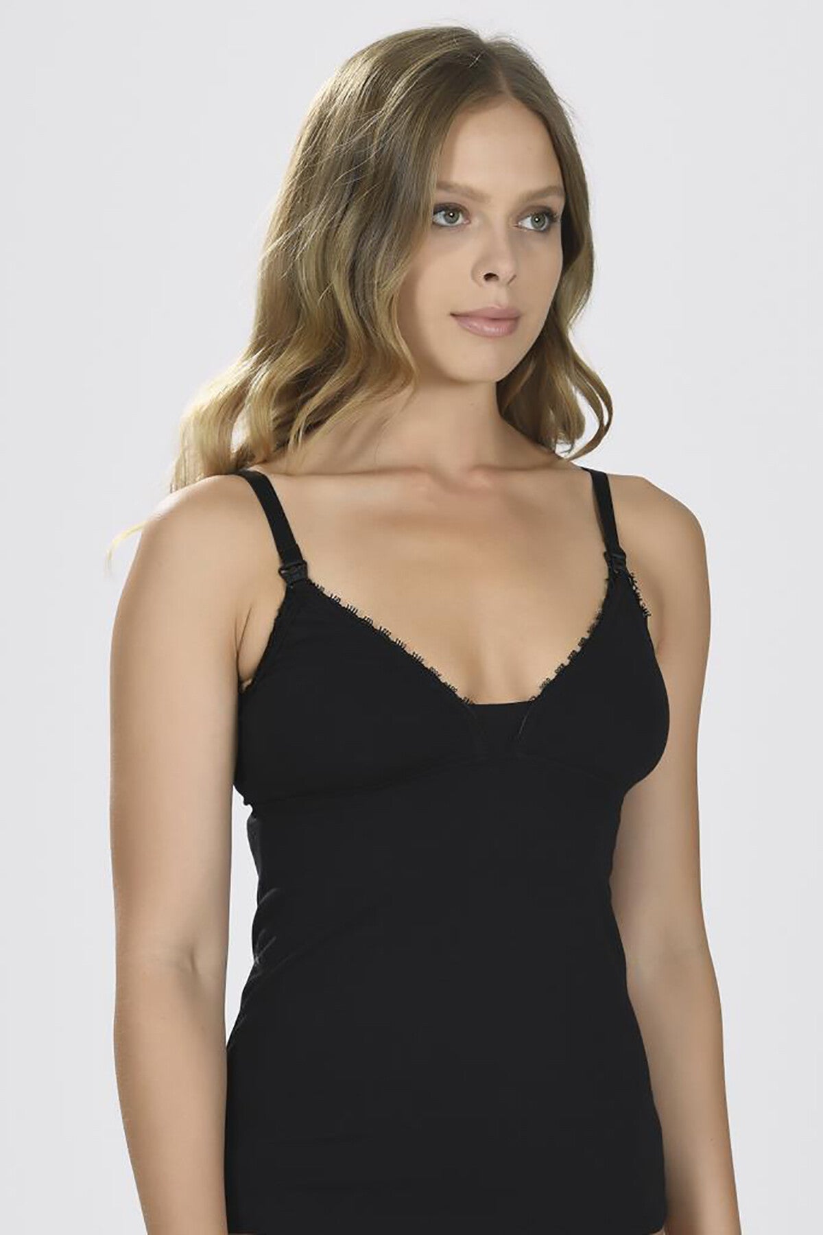 Cotton Nursing Tank Top Black - 3050