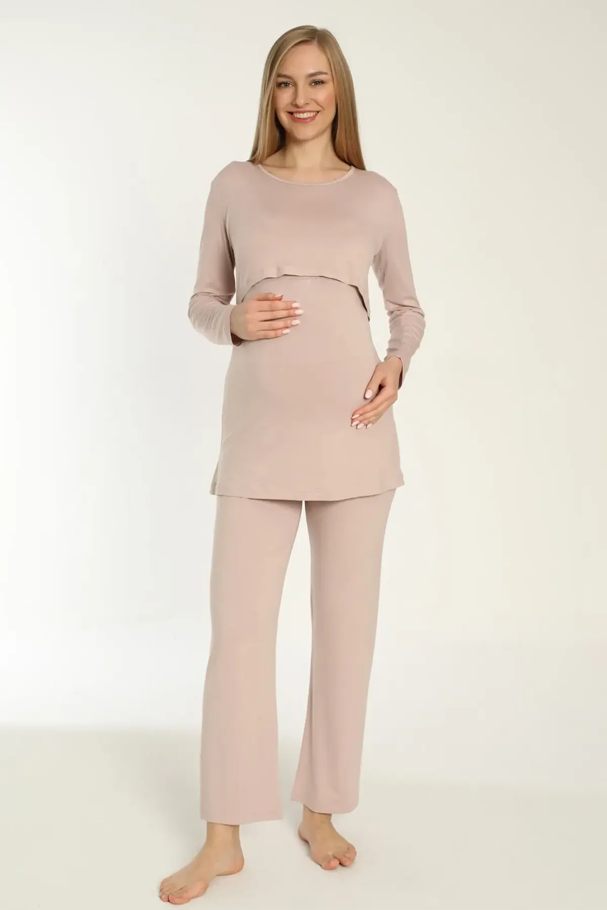 Easy Breastfeeding Maternity & Nursing Pajamas Coffee - 3244