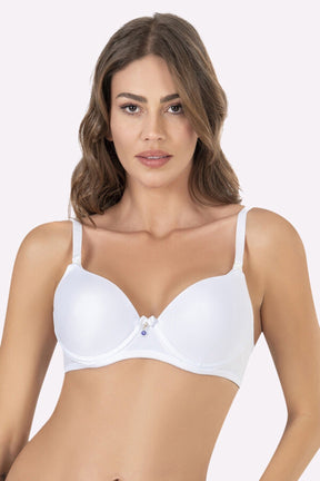 Covered Underwired Nursing Bra White - 3628