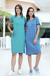 Patterned Modal Women's Dress - 4253