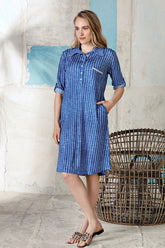 Stripe Women's Dress Blue - 4402