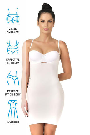 Seamless Postpartum Corset Dress White - 5060