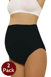 2-Pack Soft Slip Maternity Panties Black - 5210