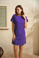 Basic Women's Casual Outfit Purple - 5766