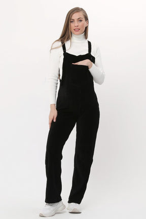 Velvet Maternity-Nursing Jumpsuit Black - TT6111