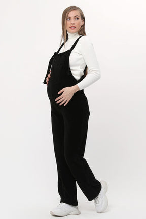 Velvet Maternity-Nursing Jumpsuit Black - TT6111